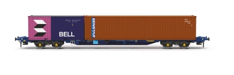 Hornby TT6058 - TT - Containertragwagen Bell, Touax, Ep. VI